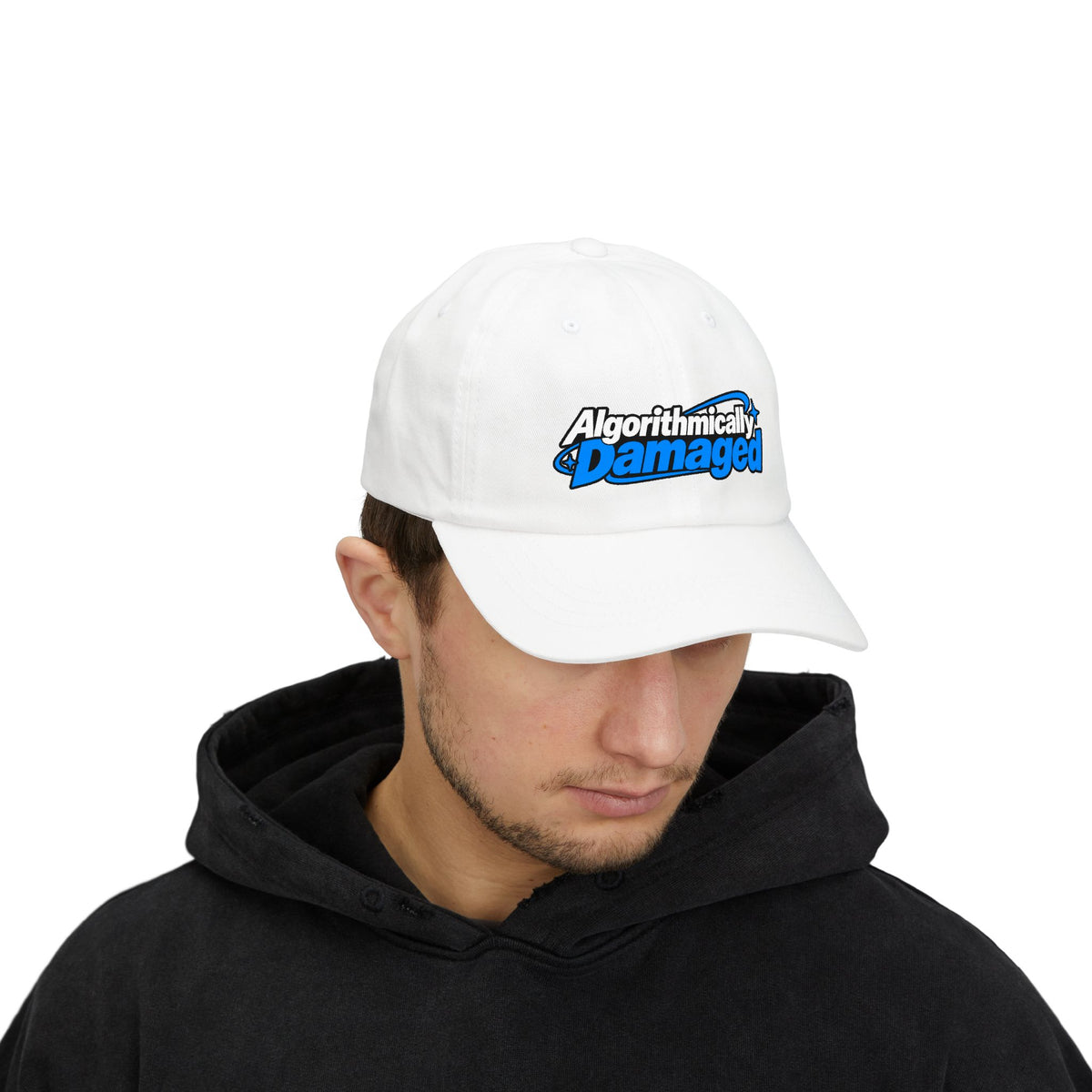 Algorithmically Damaged Dad Hat | Funny Algorithm Social Media Cap
