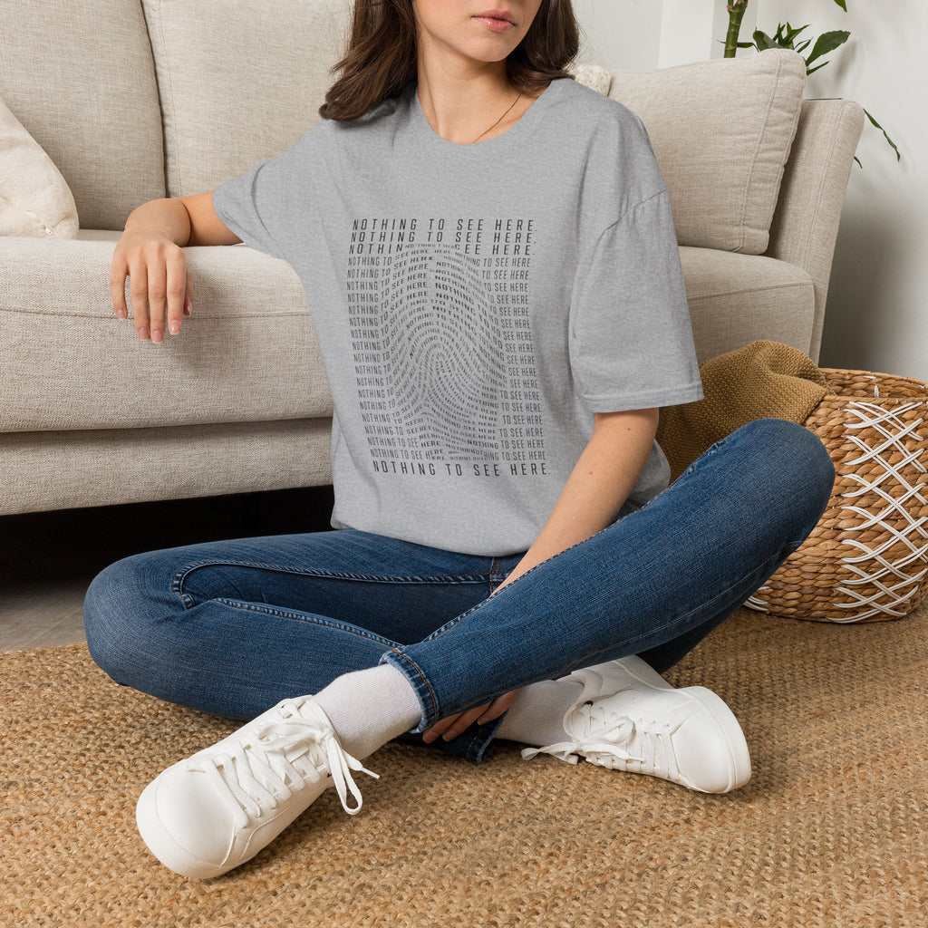 Nothing to See Here T-Shirt | Hidden Fingerprint True Crime & Internet Sleuth Tee