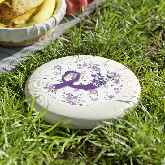 Purple Floral Ribbon Wham-O Frisbee | Outdoor Fun & Awareness