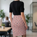 Jimothy the Raccoon Pencil Skirt | Hearts & Paw Prints Women's Fitted Skirt