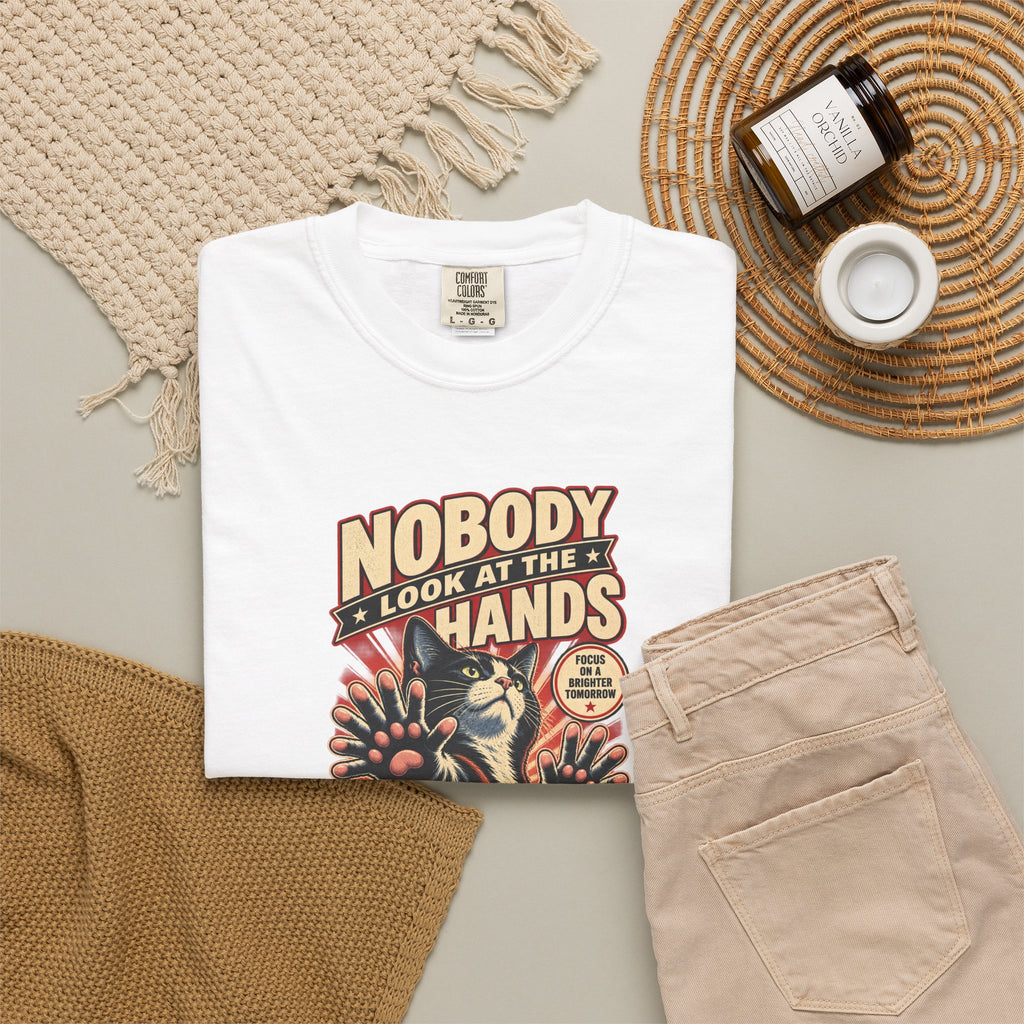 Nobody Look at the Hands AI Slop Comfort Colors T-Shirt