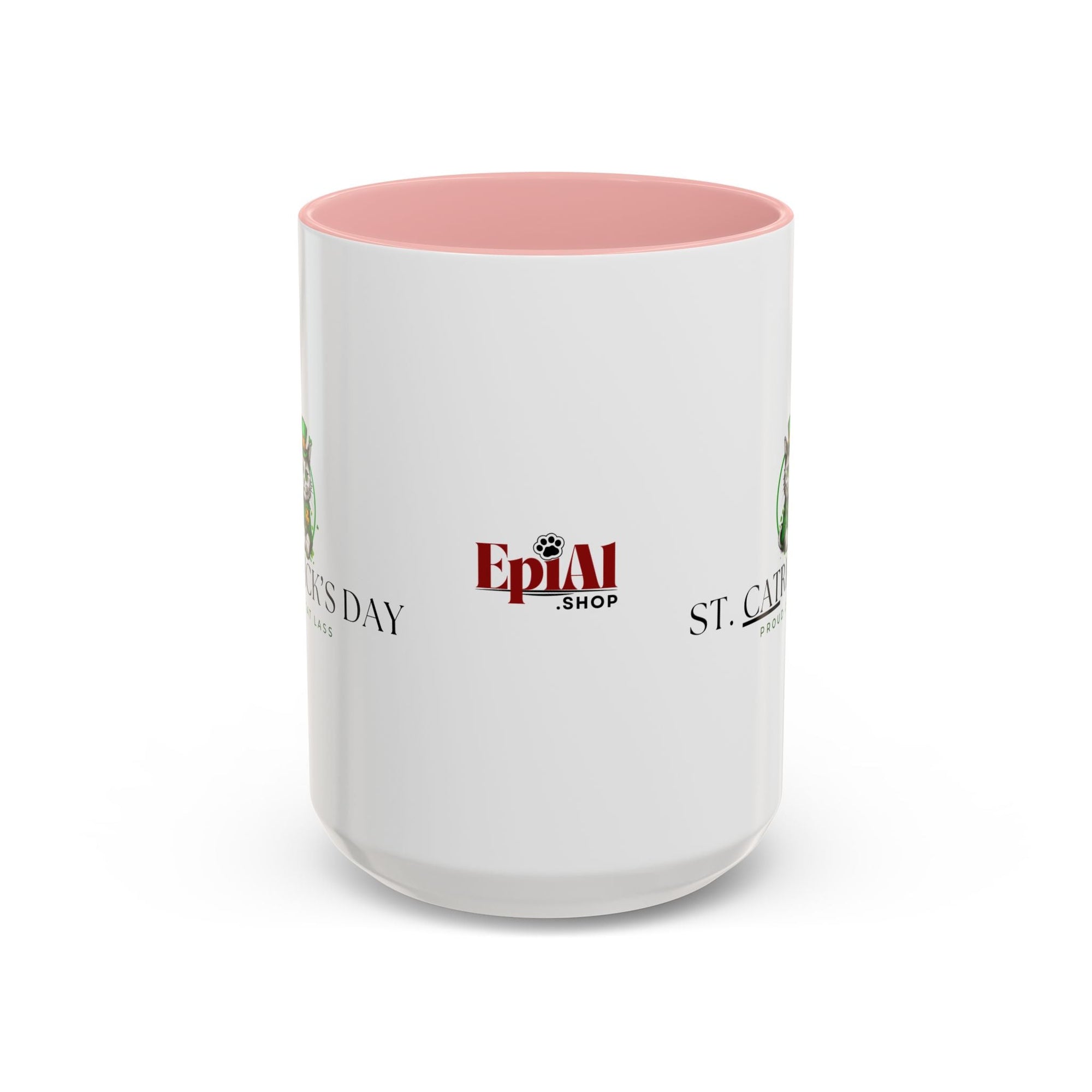 St. Patrick's Day Cat Coffee Mug - Proud Cat Lass Design Printify