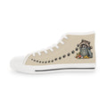 Jimothy Raccoon Paw Print Men's High-Top Canvas Sneakers