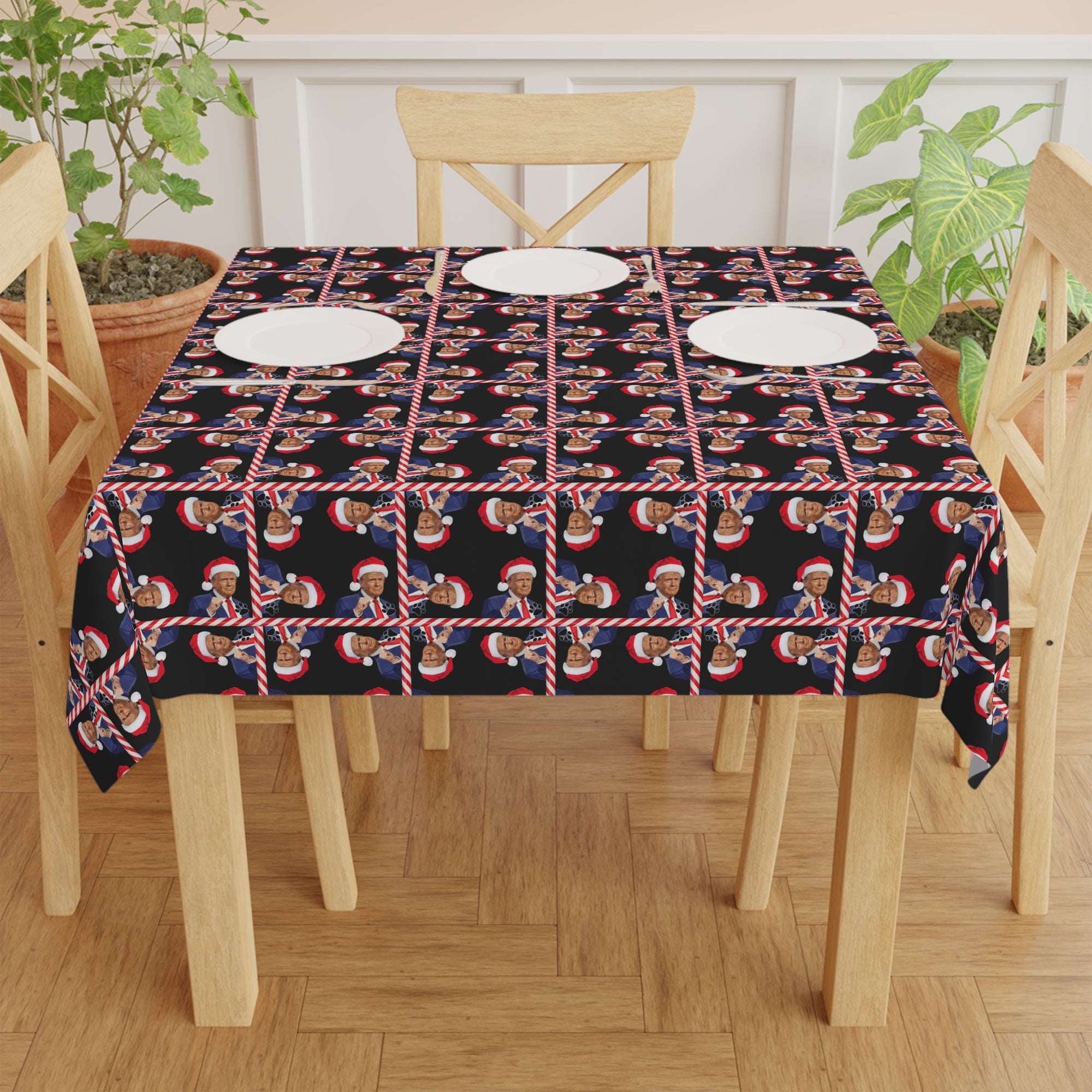 Santa Trump Novelty Christmas Tablecloth
