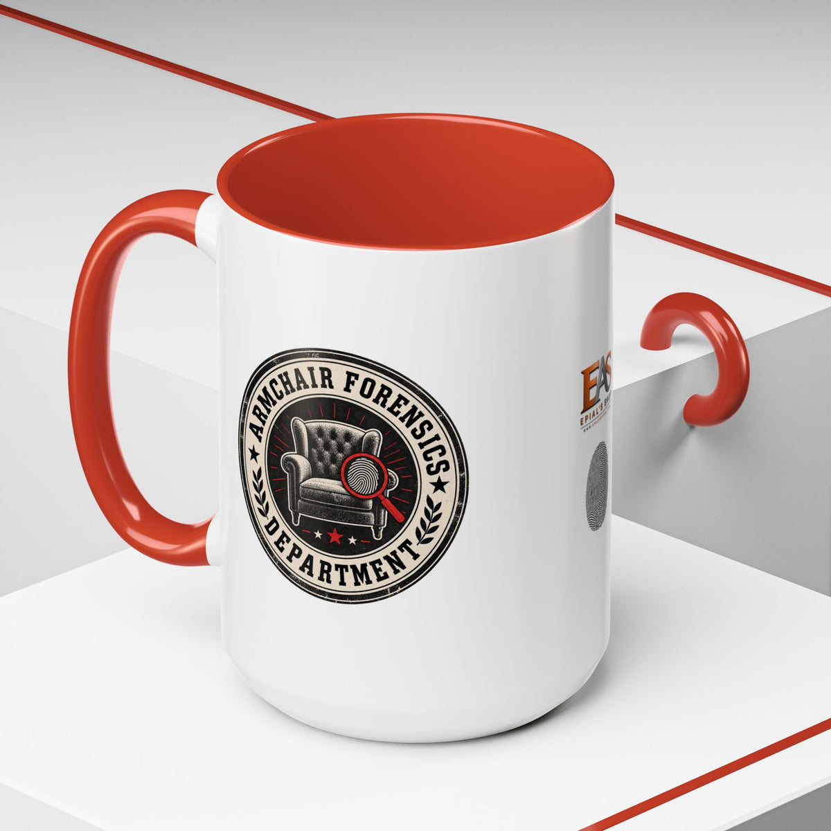 Armchair Forensics Department Accent Coffee Mug, True Crime Mug, 11 oz & 15 oz