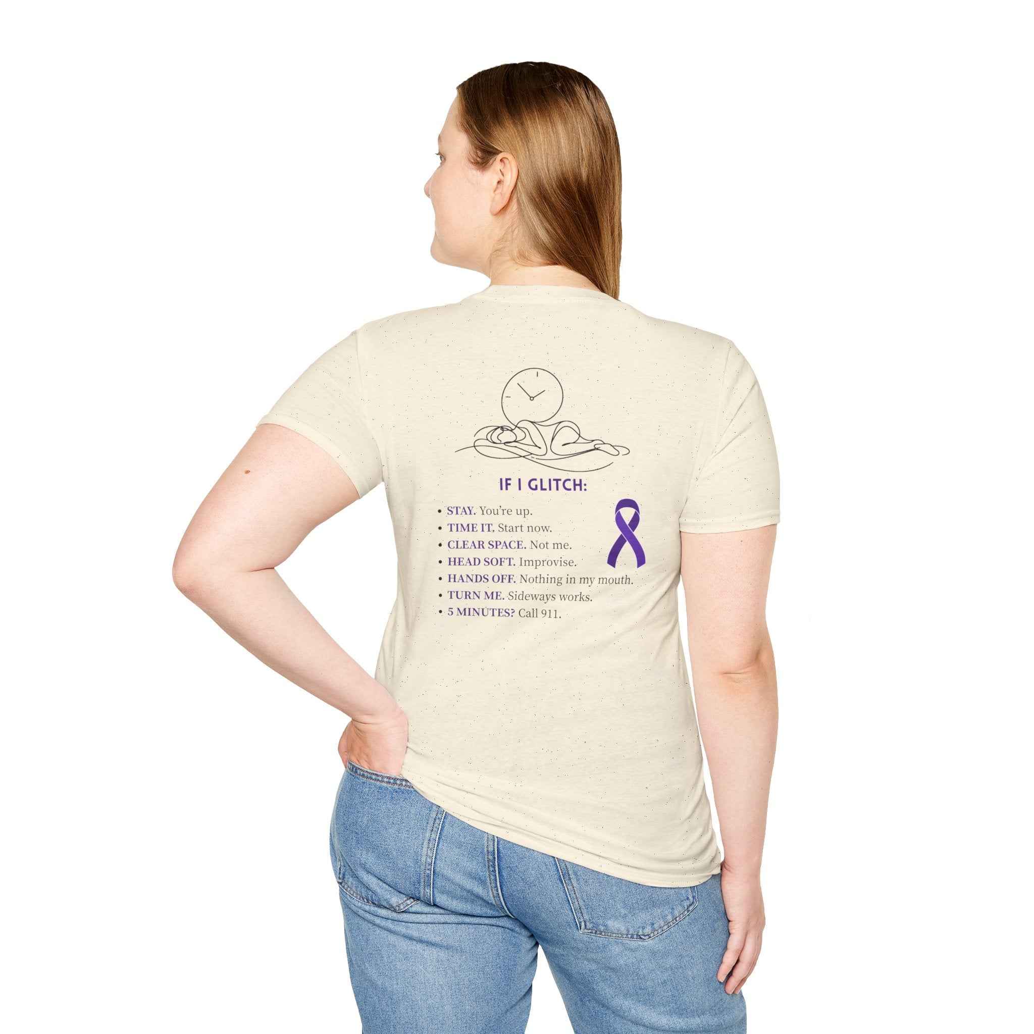 Glitch Happens Tee – Minimalist Seizure First Aid Shirt | Epilepsy Awareness | Neurostrong Apparel