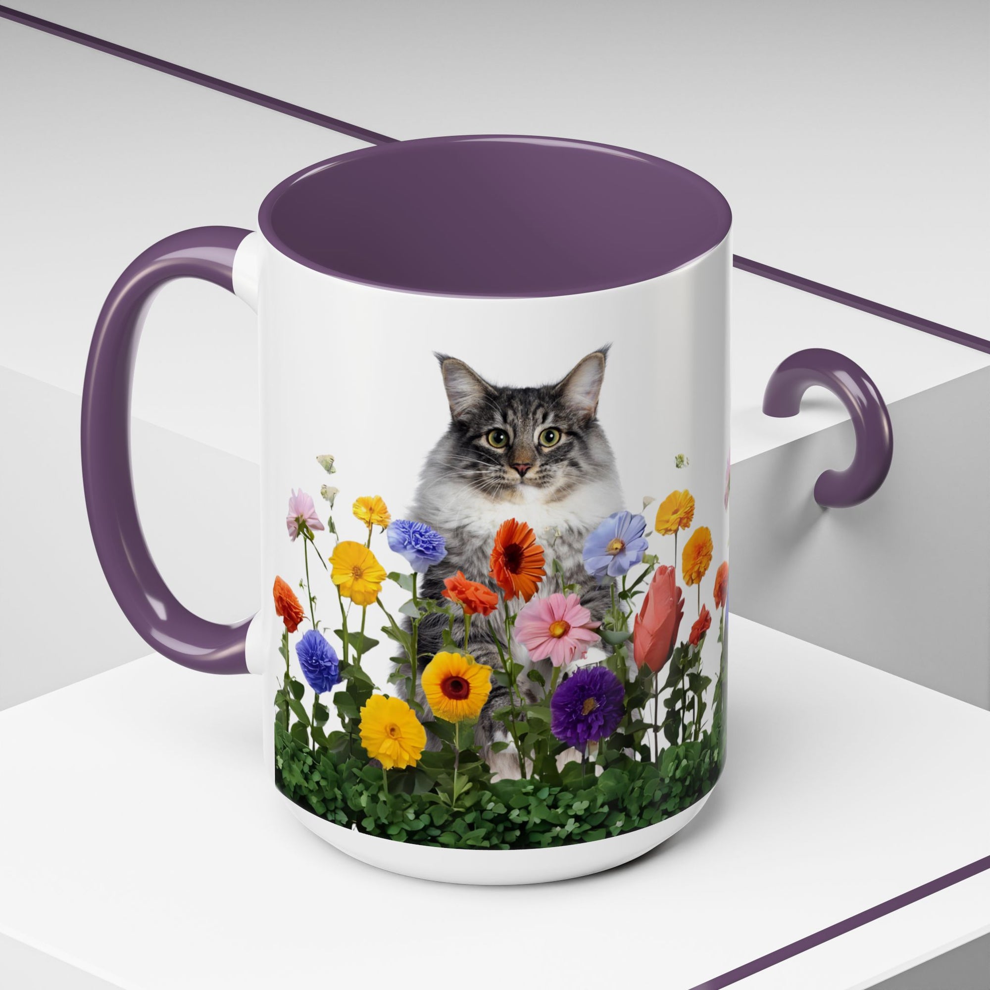 Floral Cats Coffee Mug