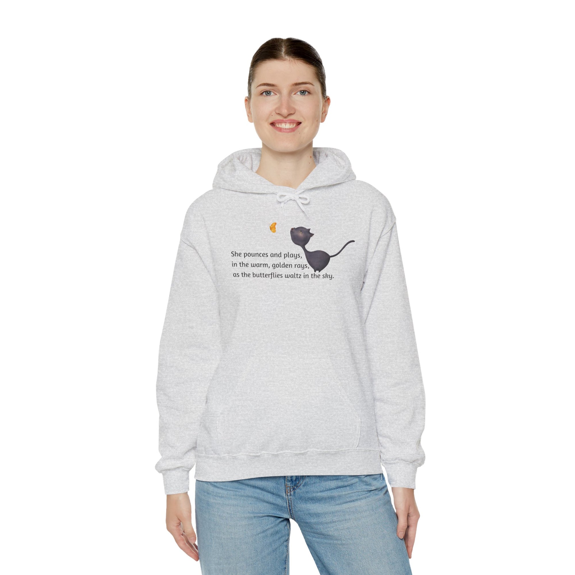 She Pounces & Plays Unisex Heavy Blend™ Hooded Sweatshirt