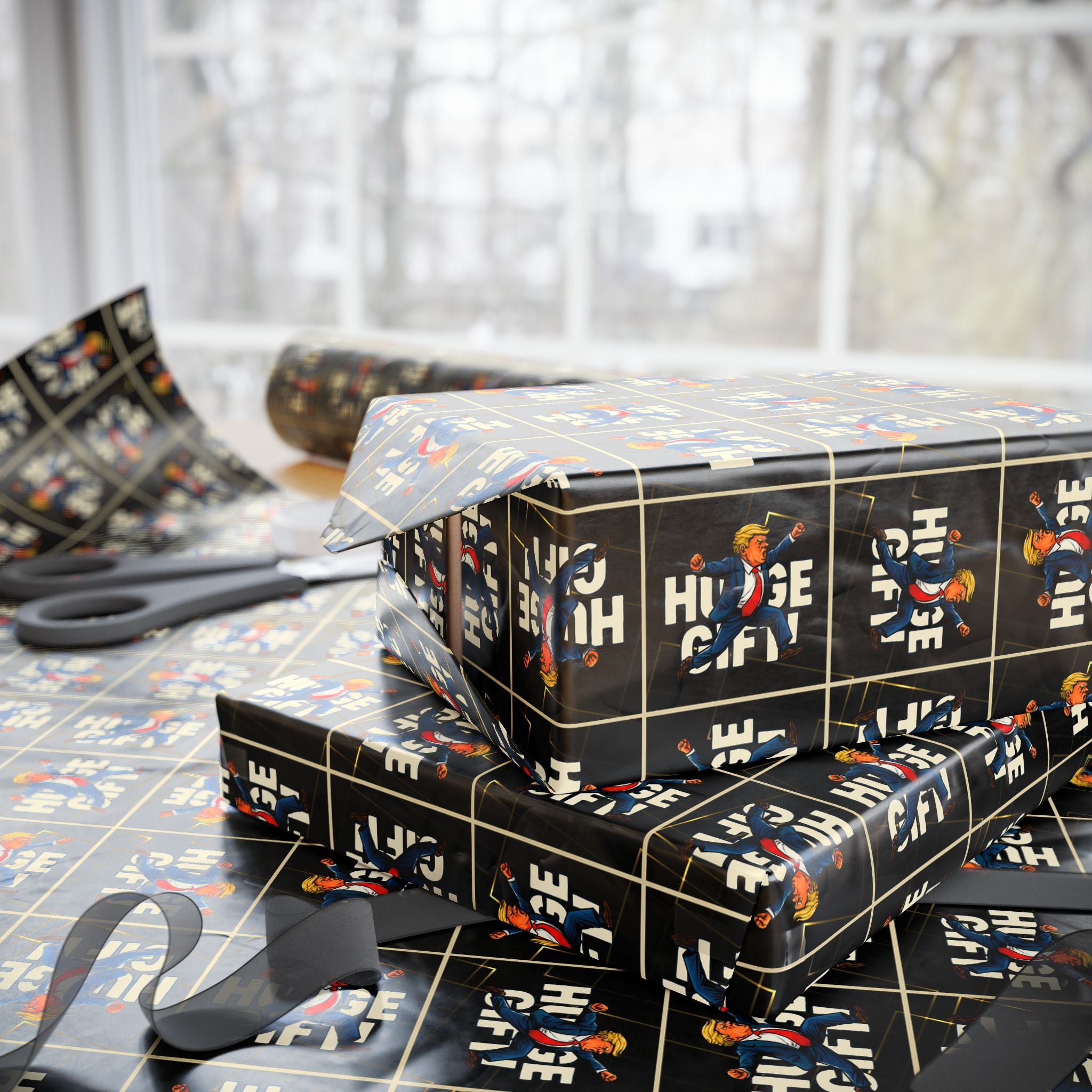 Huge Parody Gift Wrapping Paper – Bold Political Humor