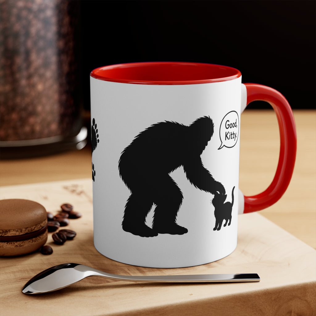 Sasquatch & Cat “Good, Kitty” Accent Mug
