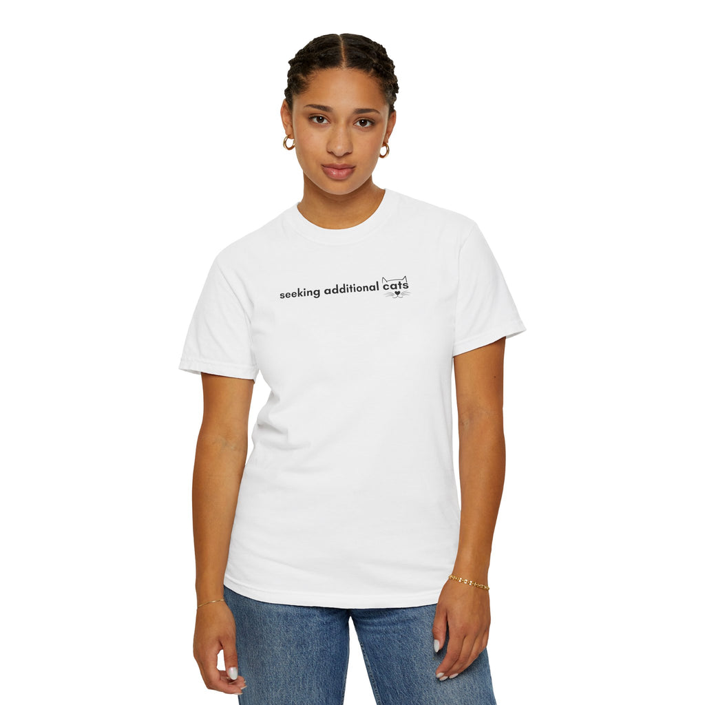 Seeking Additional Cats T-Shirt | Cat Lover Minimal Tee