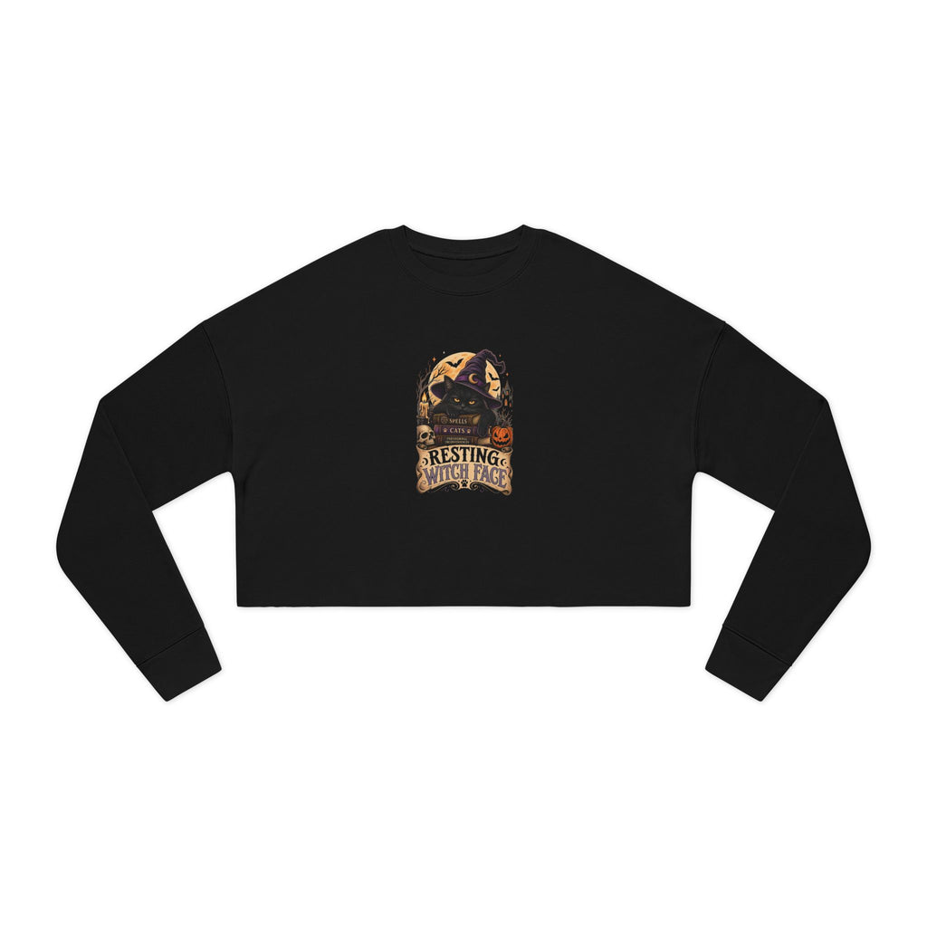 Resting Witch Face Women's Cropped Sweatshirt