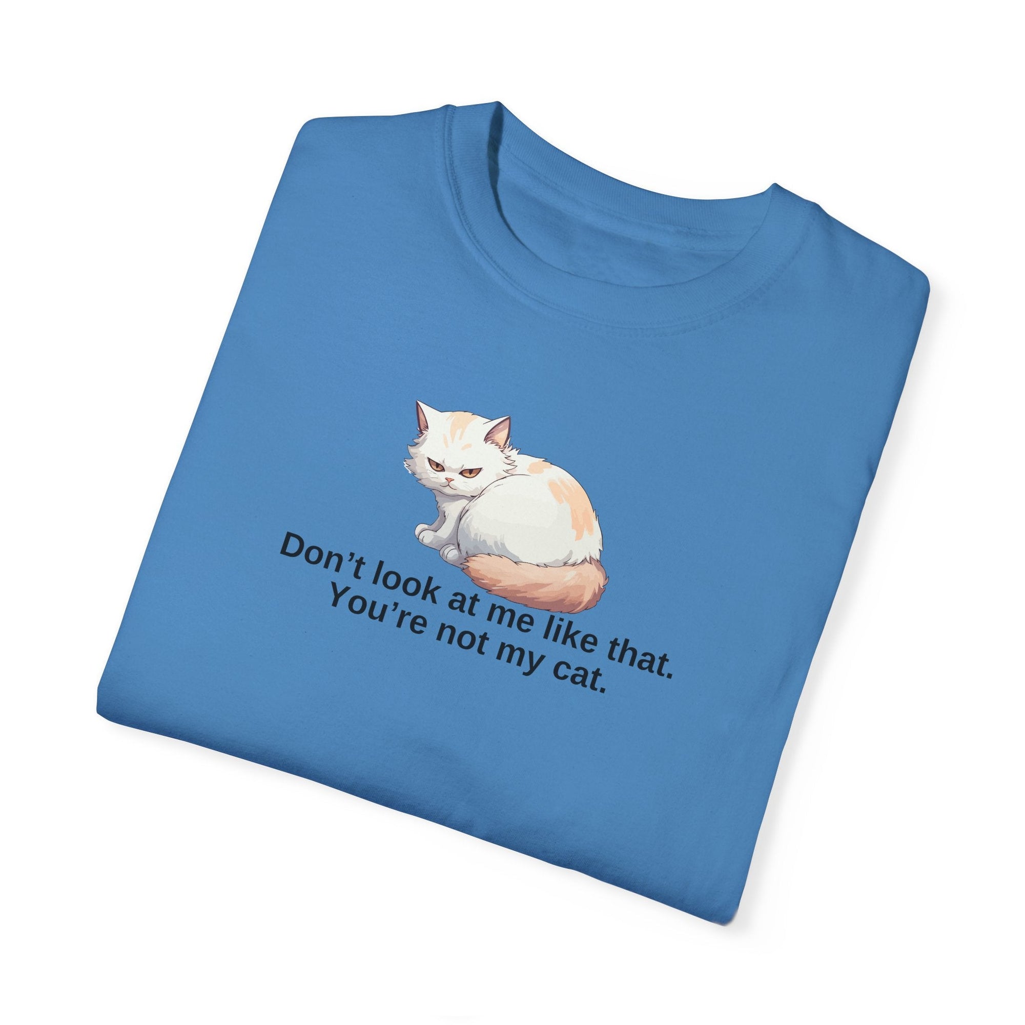 Don’t Look at Me Like That, You’re Not My Cat Unisex Garment-Dyed T-Shirt Printify
