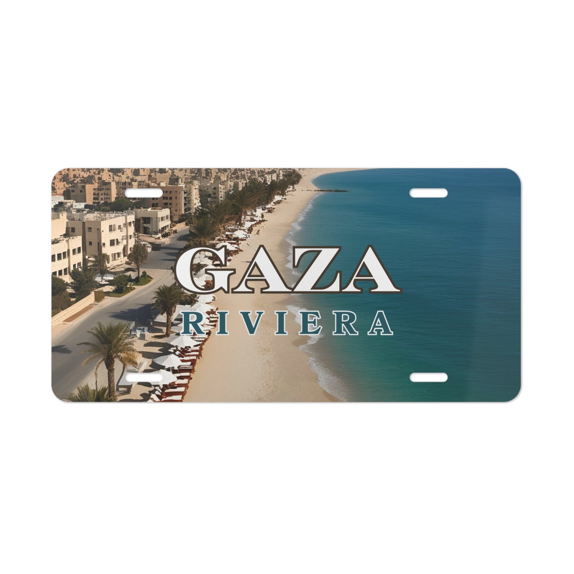 Gaza Riviera Vanity Plate – Custom Metal License Plate Printify