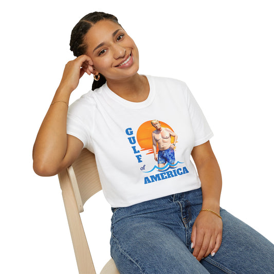 Trump's Gulf of America Vintage T-Shirt - Unisex Softstyle Beachwear
