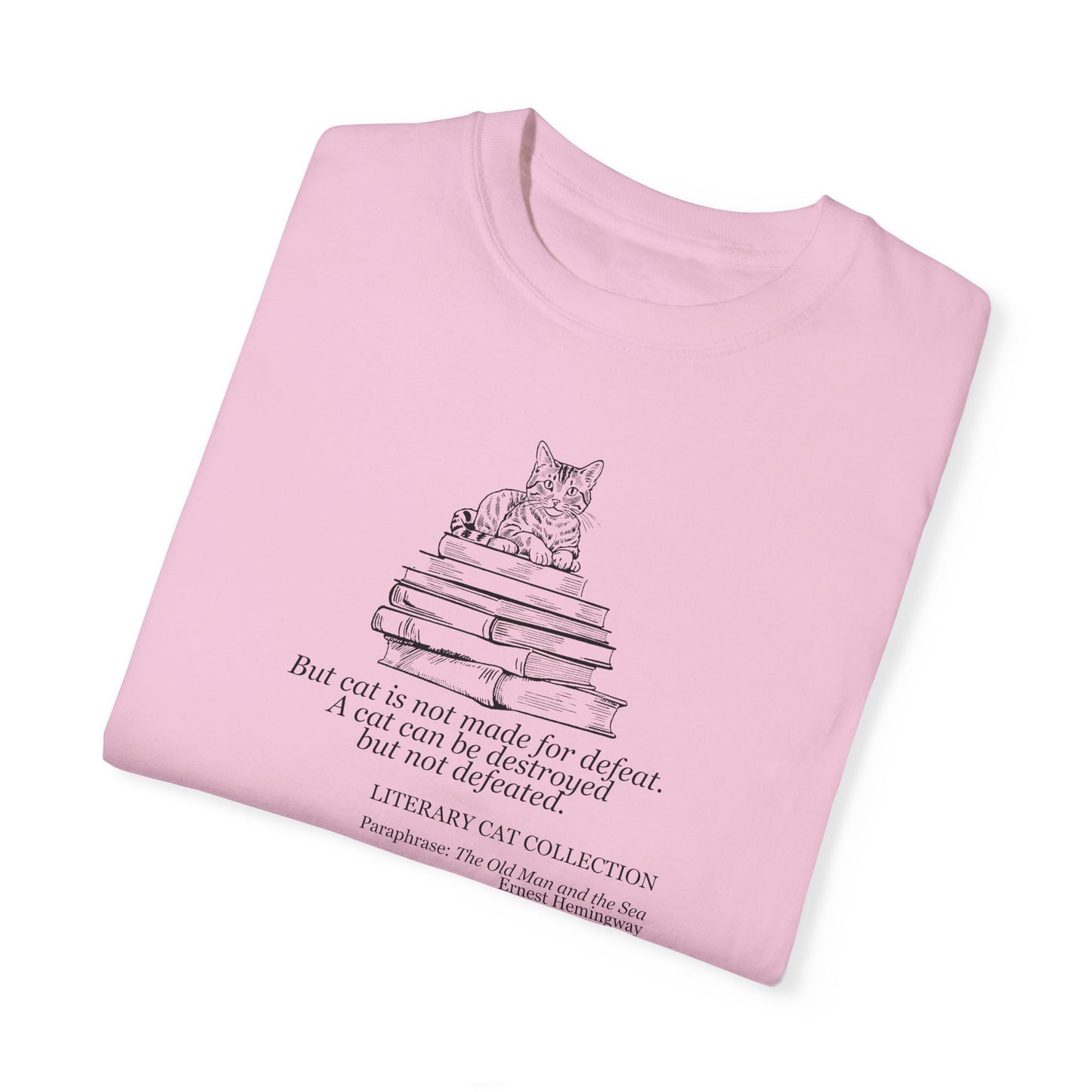 Literary Cat Unisex T-Shirt - The Old Man & the Sea