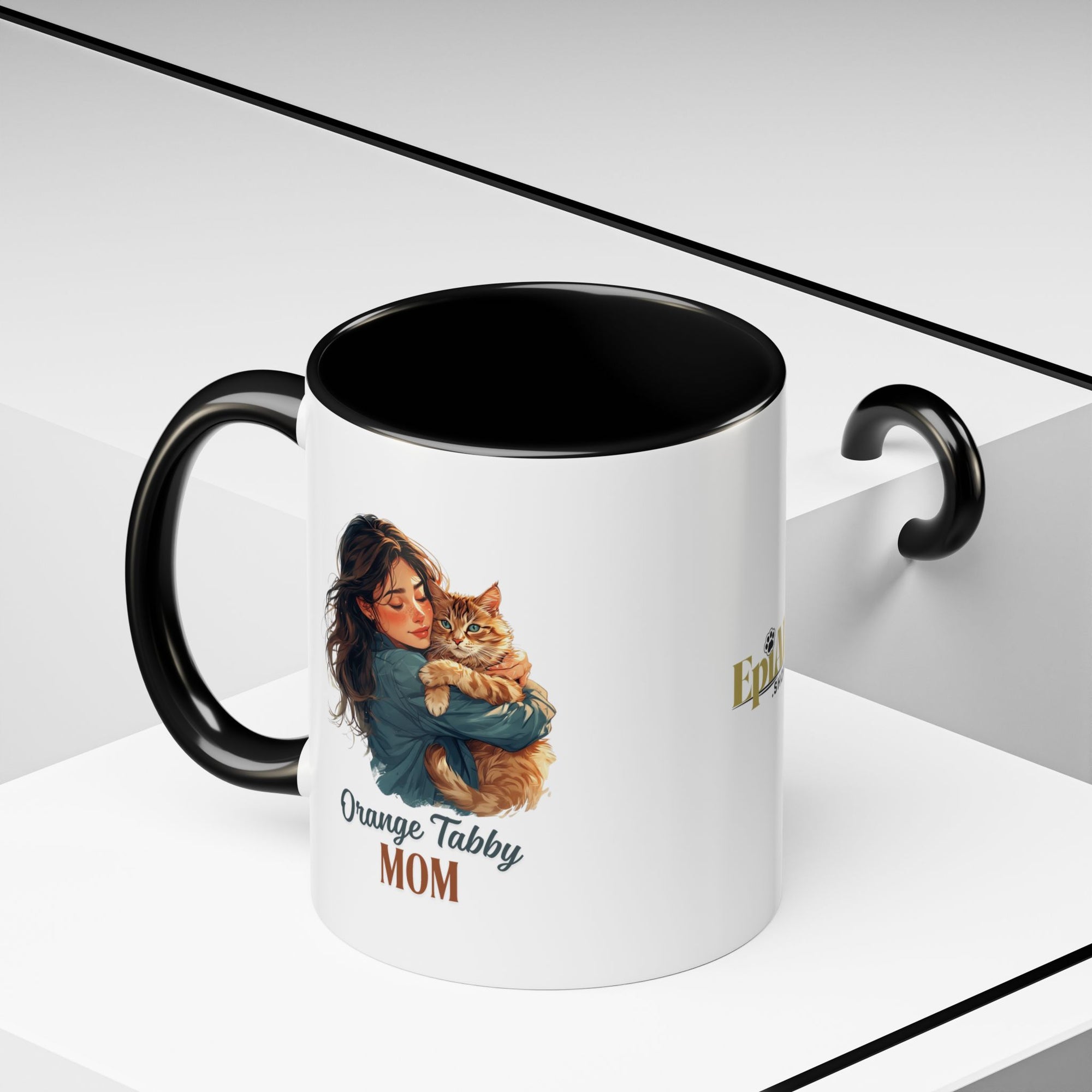 Charming Orange Tabby Mom Coffee Mug – Perfect Gift for Cat Lovers