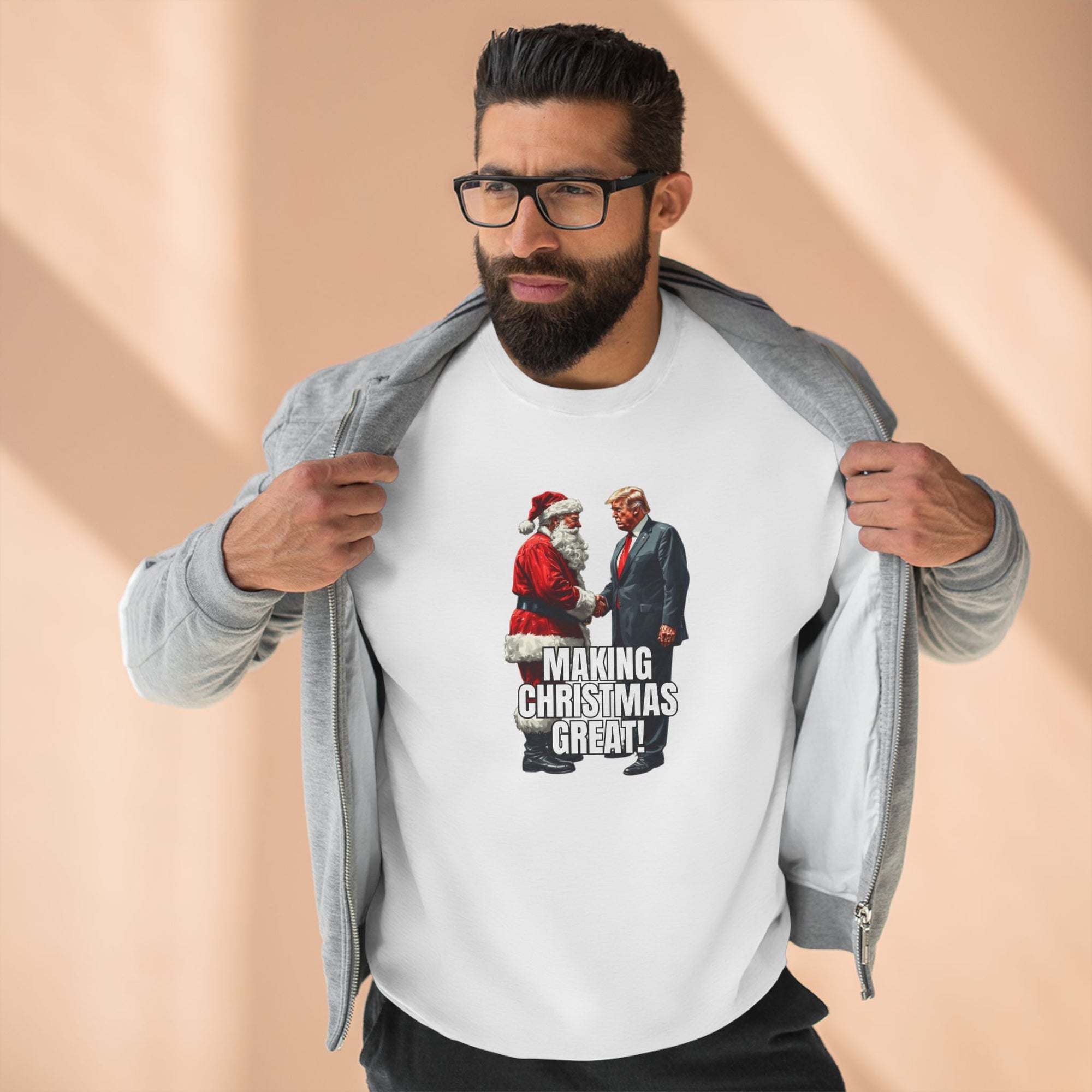 Funny Make Christmas Great Unisex Crewneck Sweatshirt