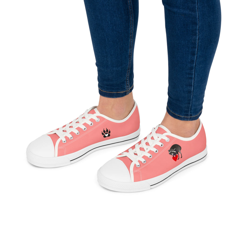 Jimothy Coral Low-Top Canvas Sneakers