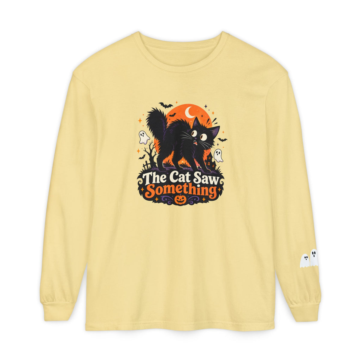 The Cat Saw Something Halloween Long Sleeve Shirt