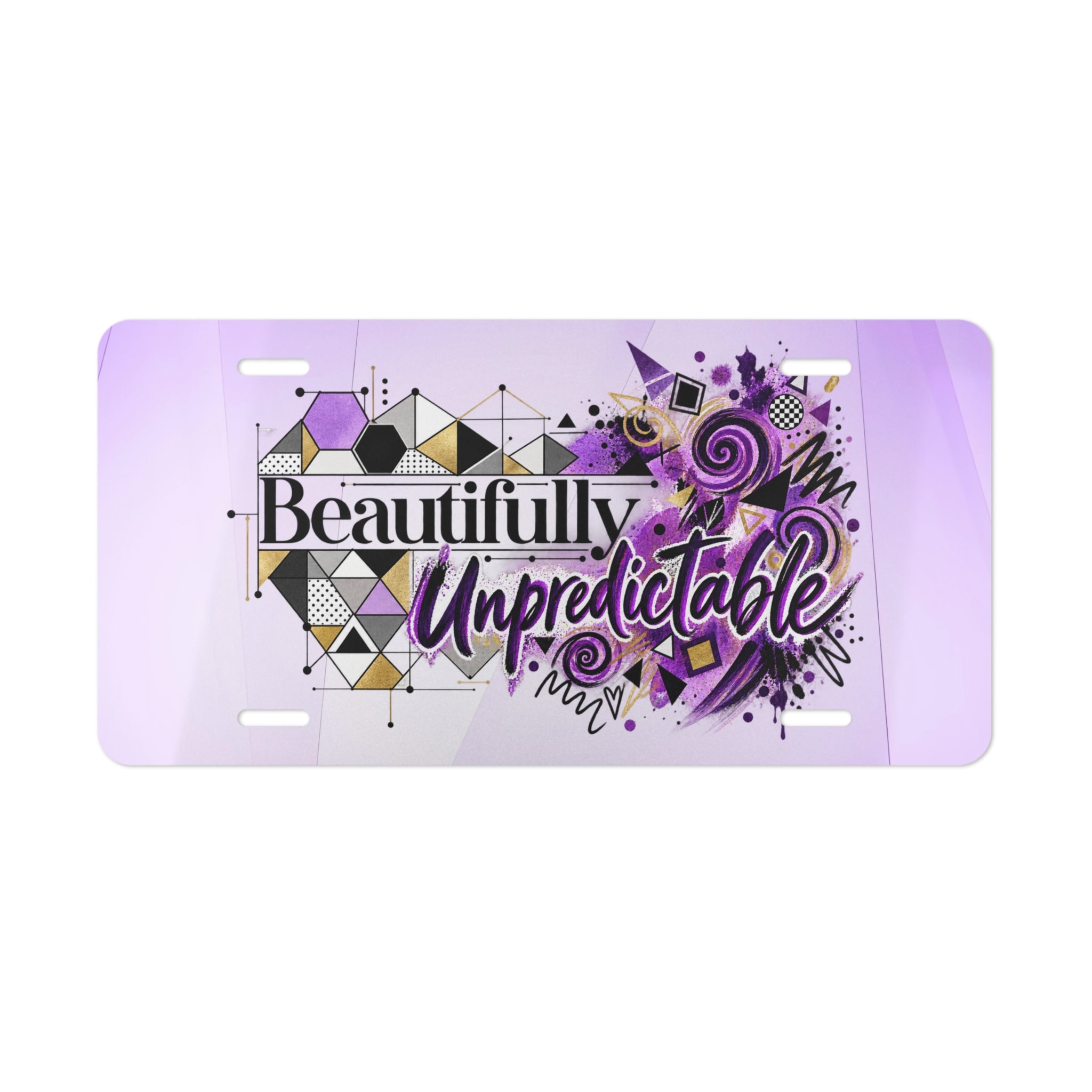 Beautifully Unpredictable Epilepsy Awareness Vanity Plate