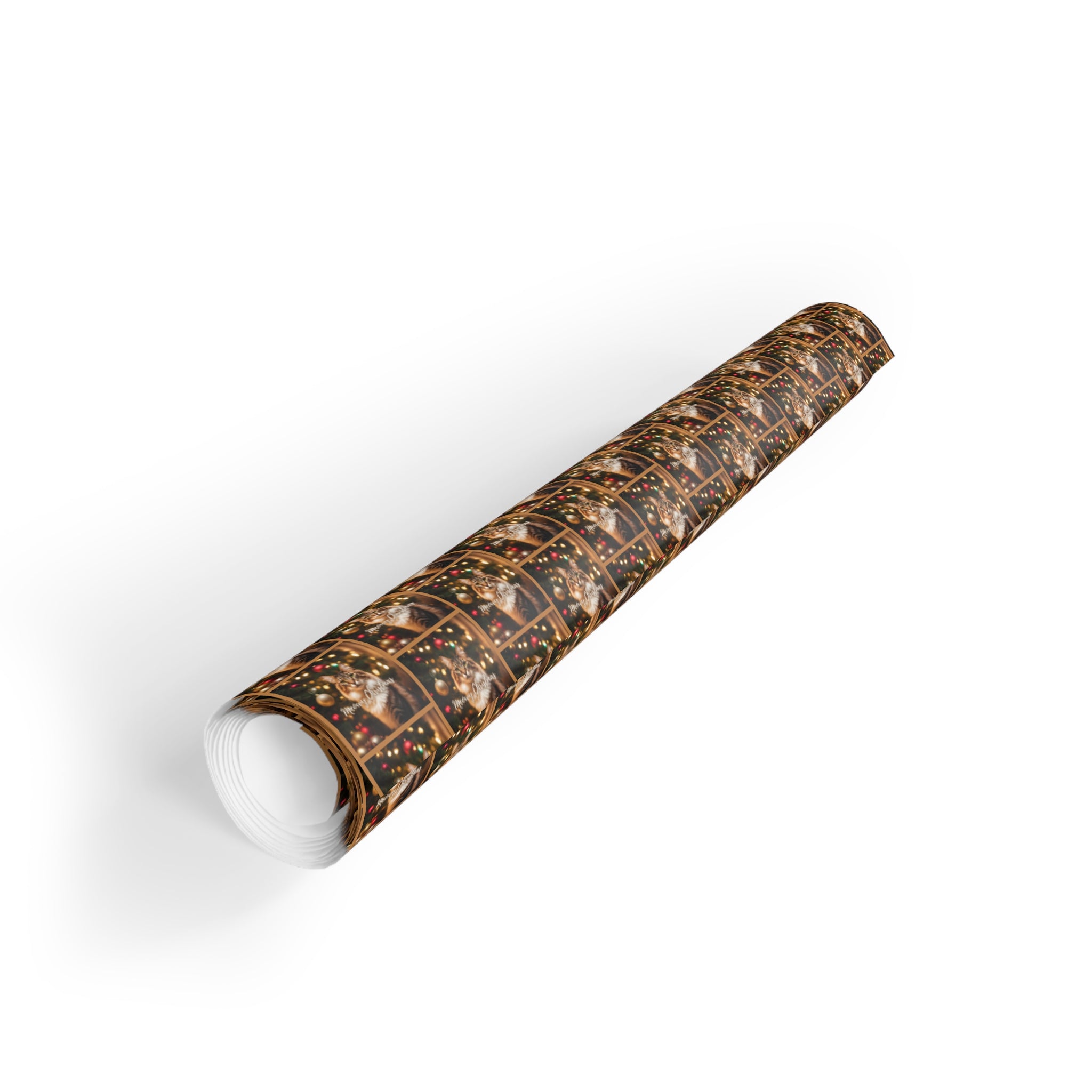 Photo depicting the ​Meowy Christmas Gift Wrapping Paper Rolls, 1pc from EpiAl's Shop.