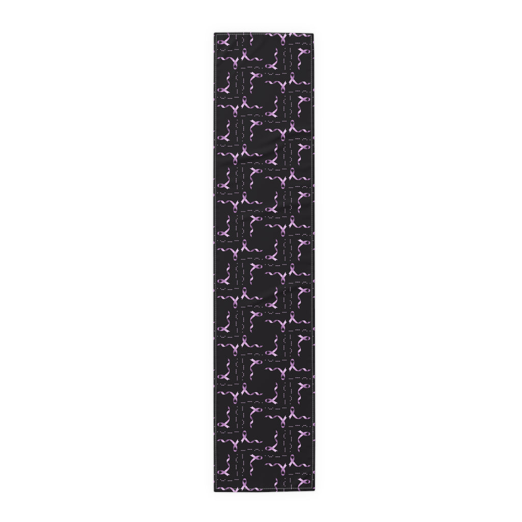 Epilepsy Awareness “HOPE” Morse Code Table Runner – Purple Ribbon Design