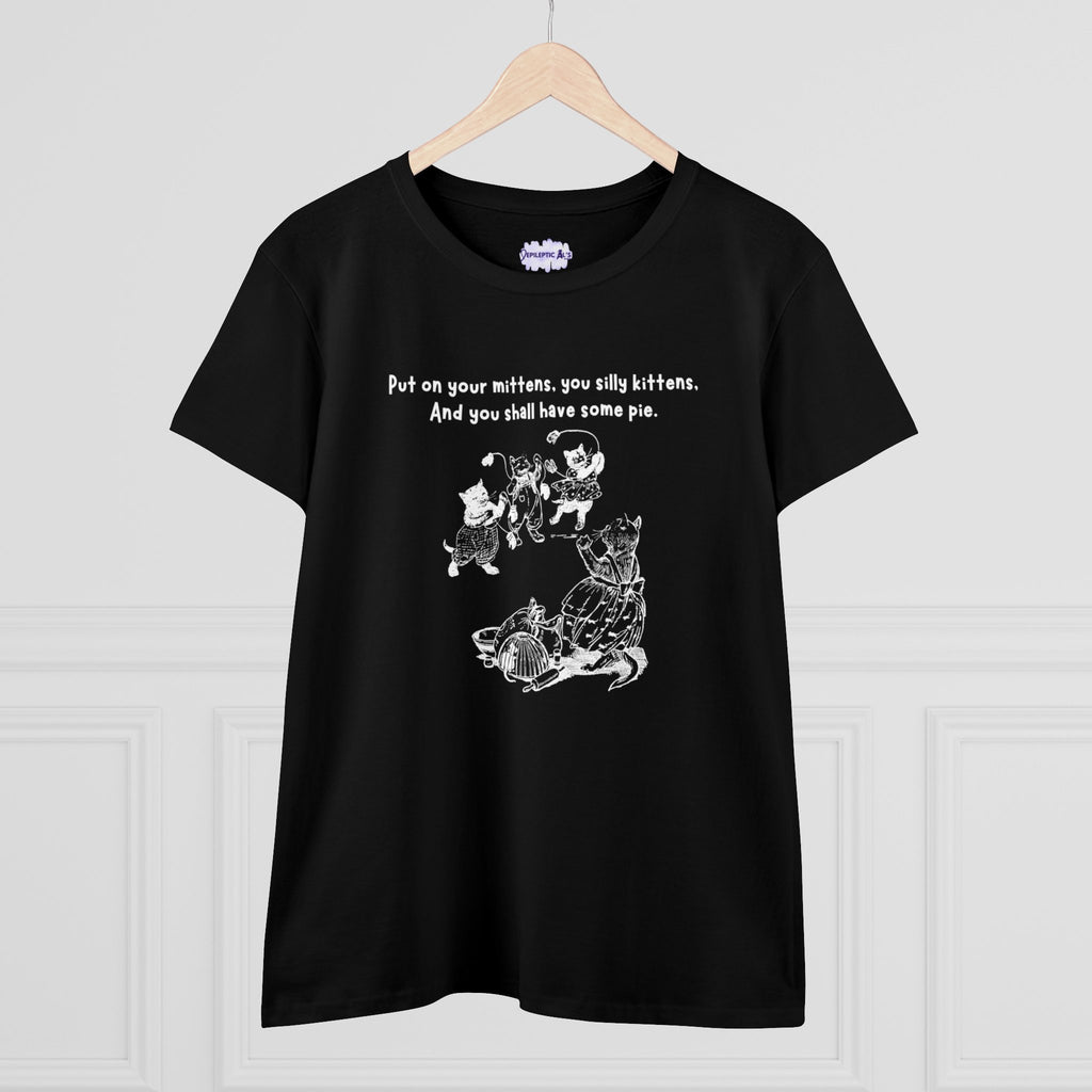 Kittens and Mittens Women's Midweight Cotton Tee - T - Shirt - Epileptic Al’s Shop