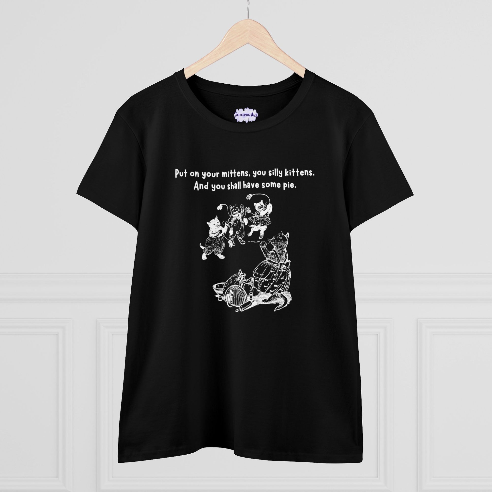 Kittens and Mittens Women's Midweight Cotton Tee - T - Shirt - Epileptic Al’s Shop