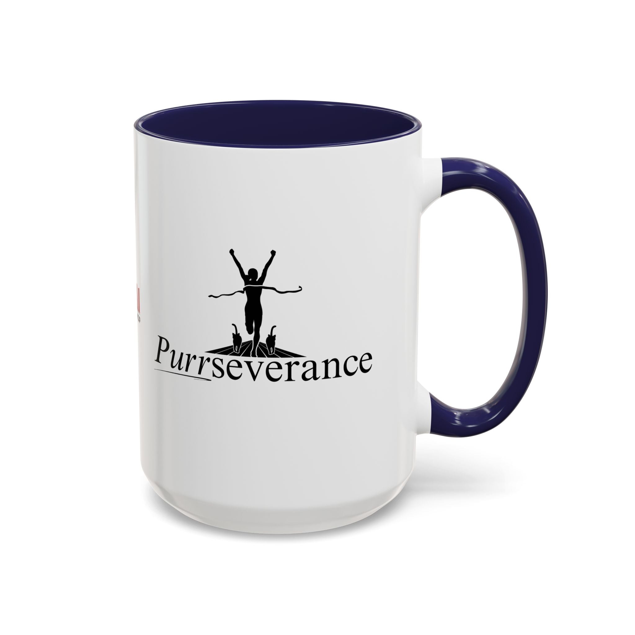 Photo depicting the ​Purrseverance Accent Coffee Mug (11, 15oz) from EpiAl's Shop.