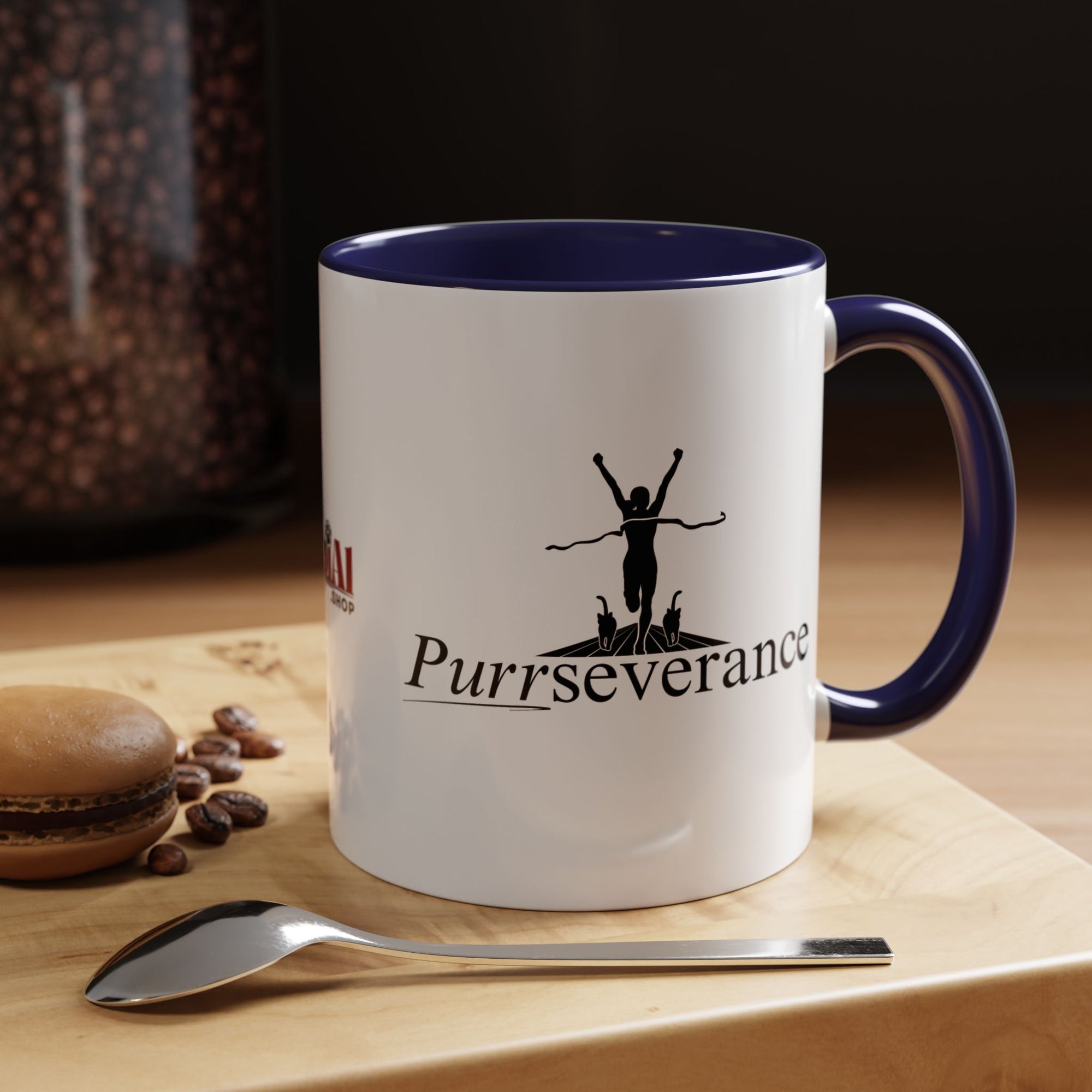 Purrseverance Accent Coffee Mug (11, 15oz)