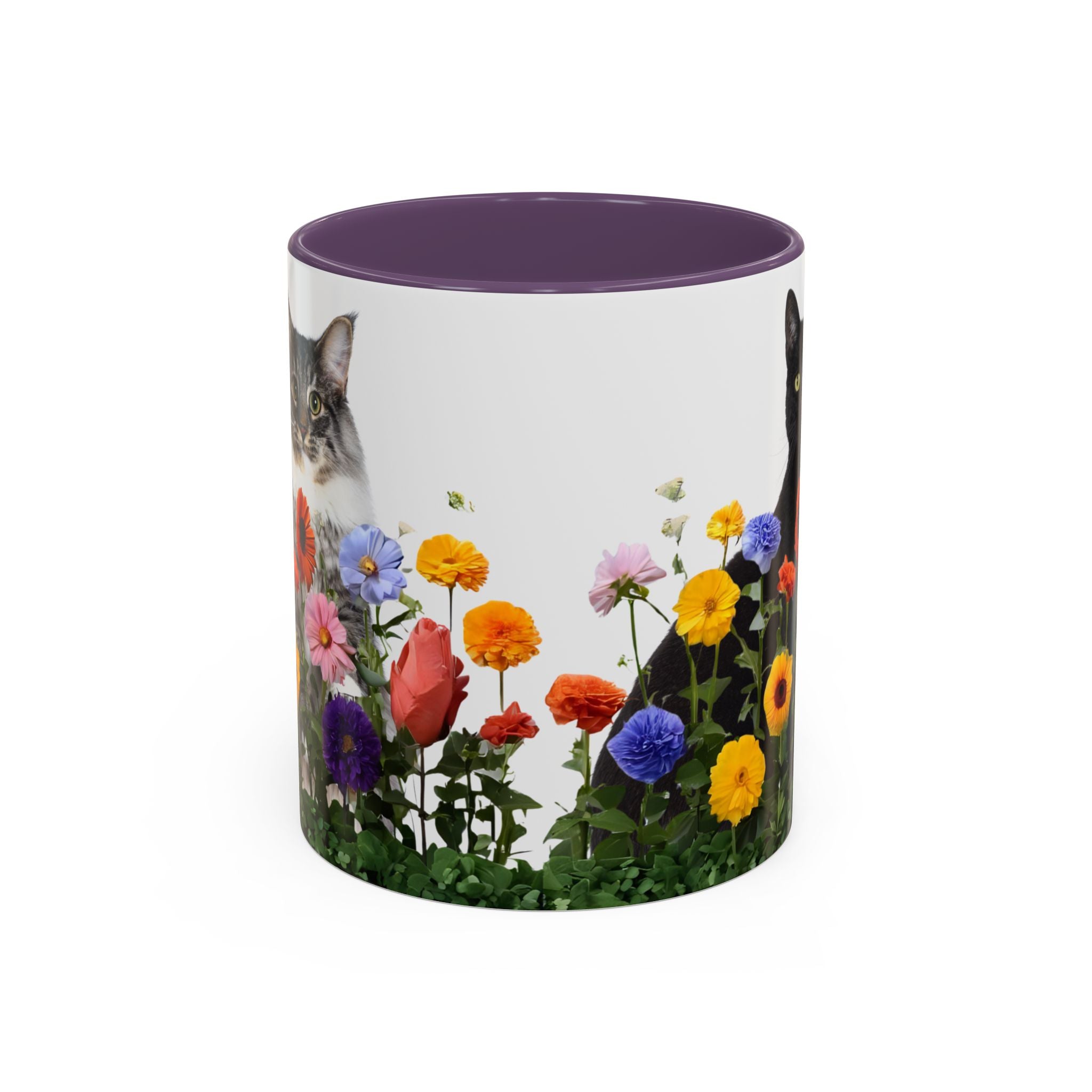 Floral Cats Coffee Mug - 11 oz/15 oz