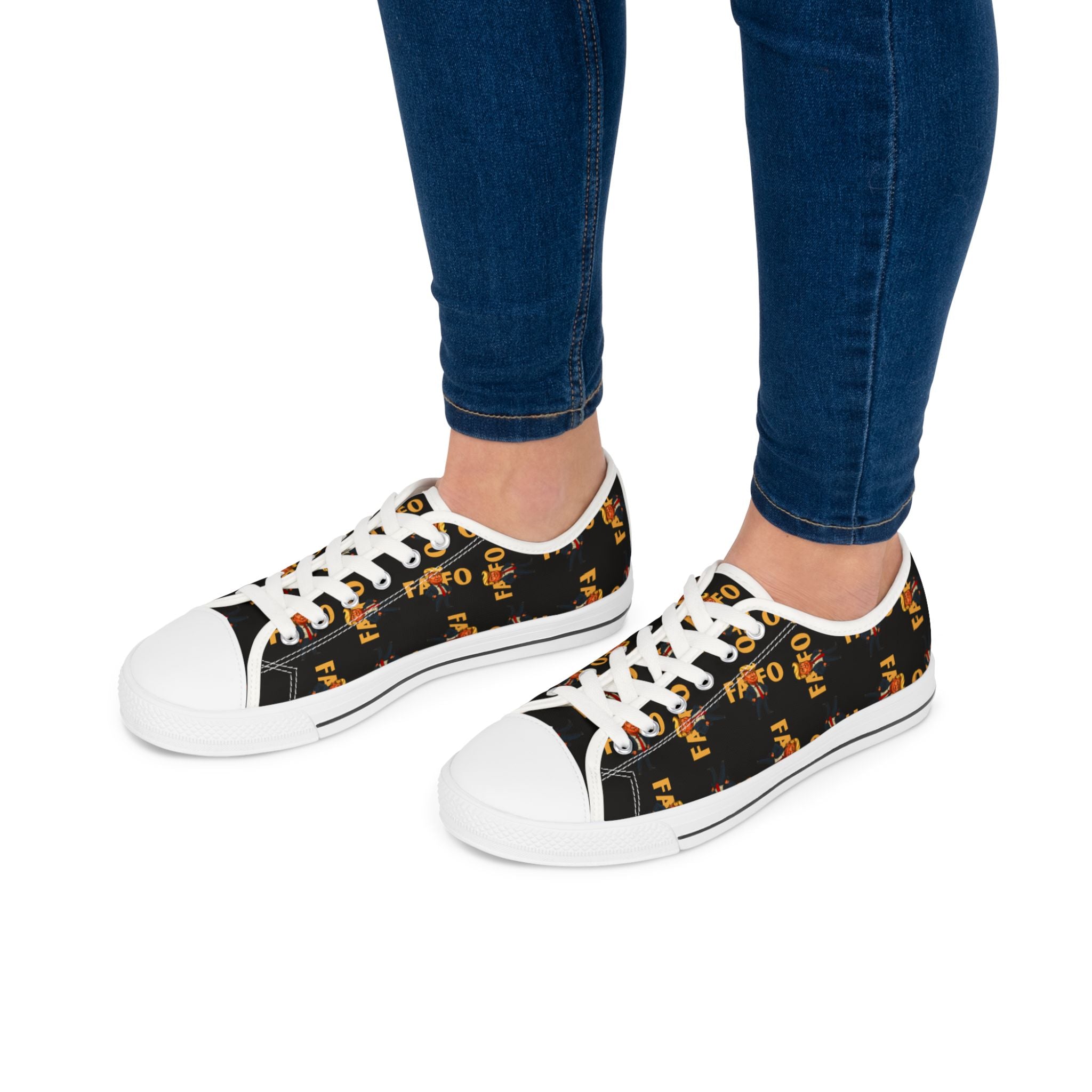Brazen Political Parody Women's Low Top Sneakers