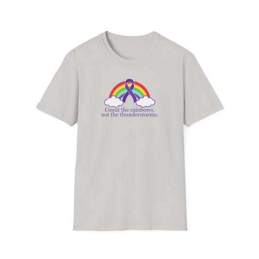 Unisex Softstyle T-Shirt - 'Count the Rainbows' Inspirational Tee