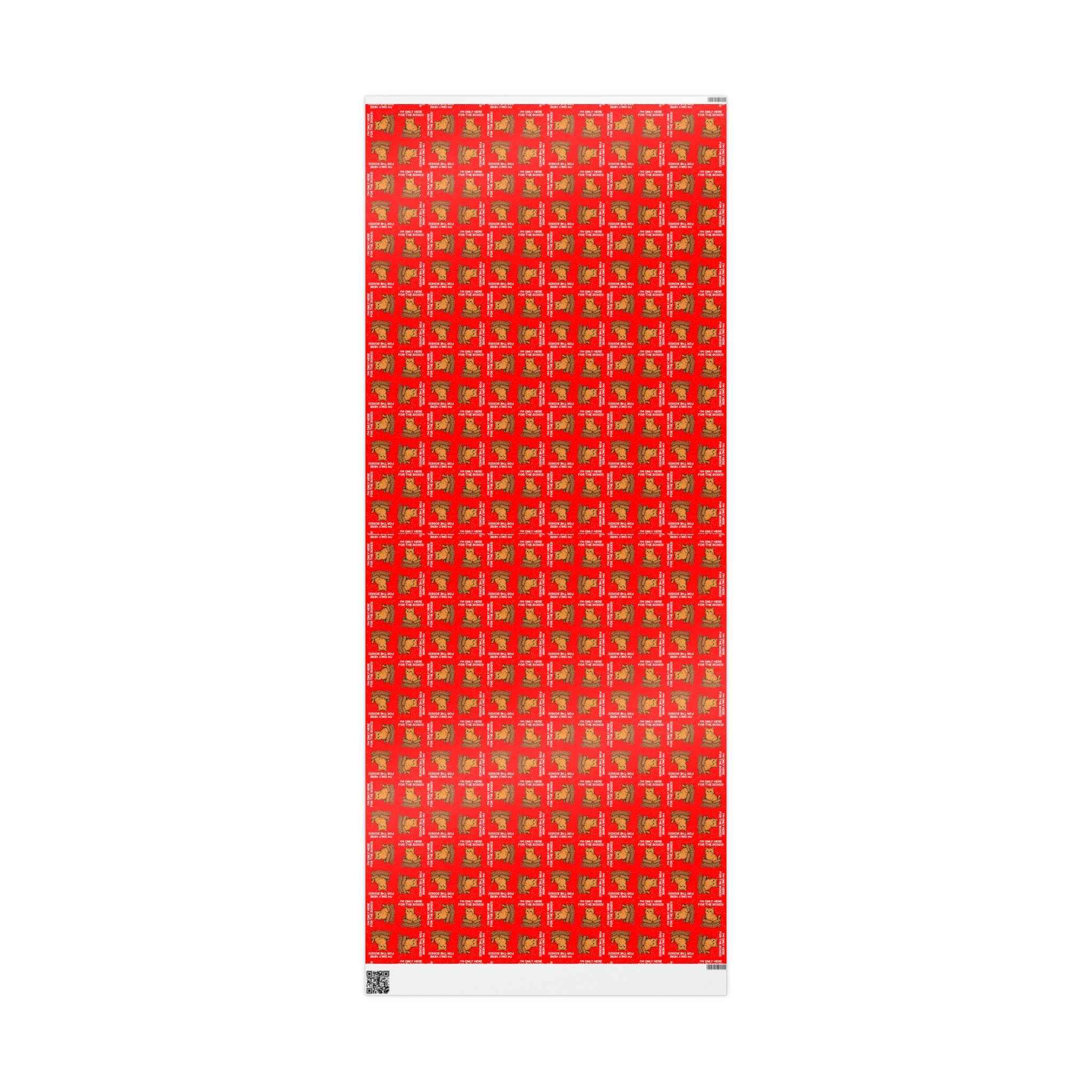 I’m Only Here for the Boxes – Funny Cat-Themed Wrapping Paper
