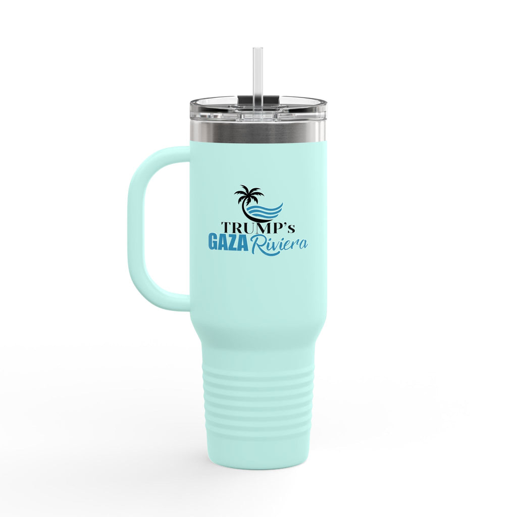 40oz Trump's Gaza Riviera Tumbler with Straw