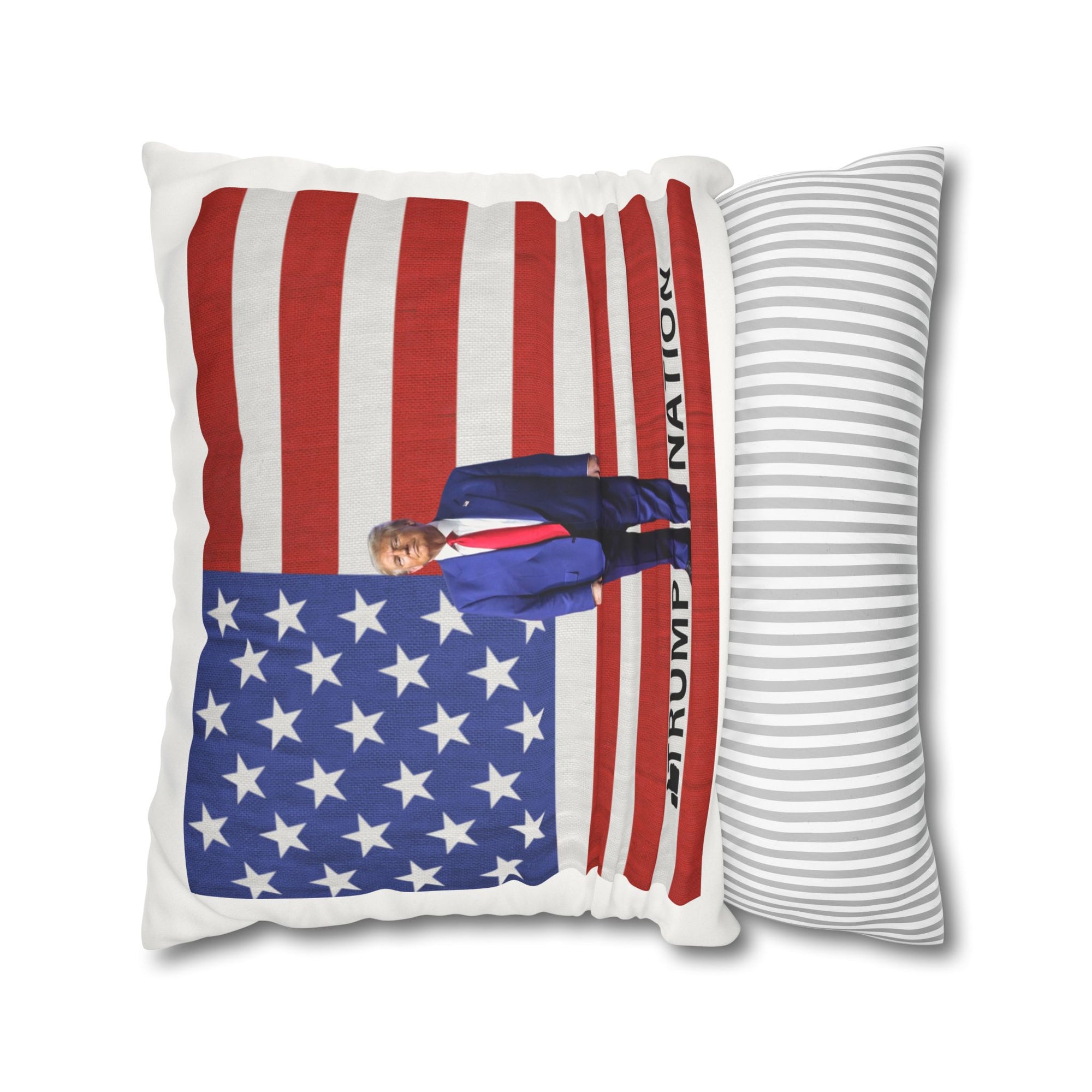 Patriotic Faux Suede Pillowcase – Trump Nation Design