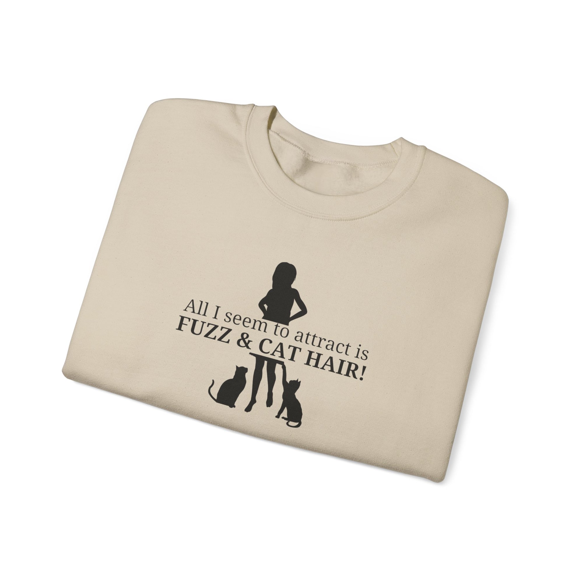 Fuzz & Cat Hair Unisex Heavy Blend™ Crewneck Sweatshirt - Sweatshirt - EpiAl's Shop
