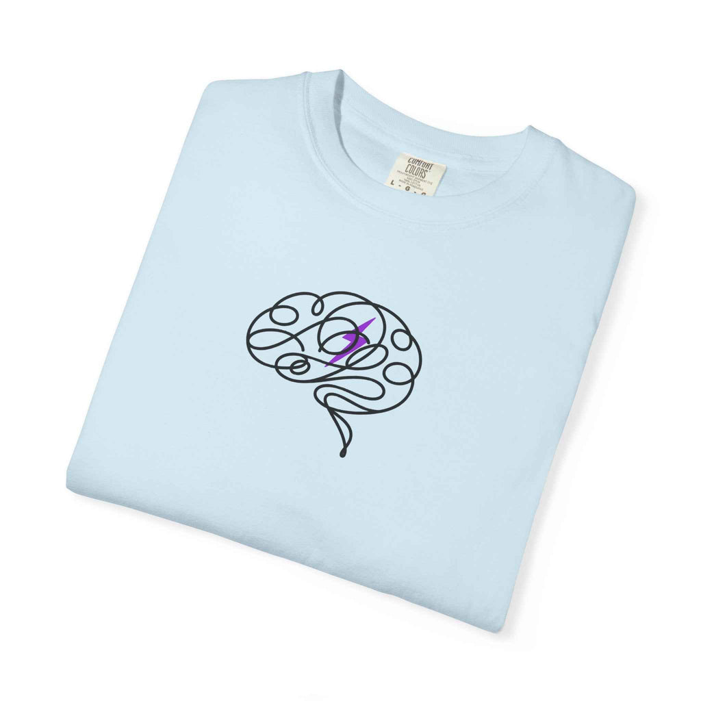 Abstract Brain Line Art T-Shirt – Epilepsy Awareness Edition