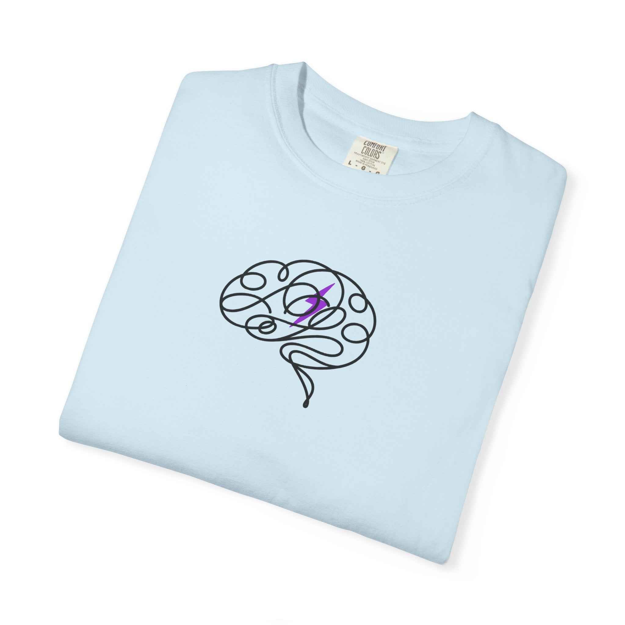 Abstract Brain Line Art T-Shirt – Epilepsy Awareness Edition