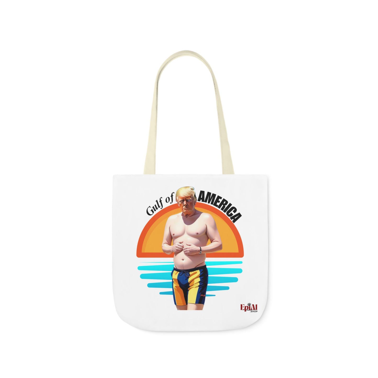 Gulf of America Canvas Tote Bag with 4-Color Straps - Fun Beach Accessory