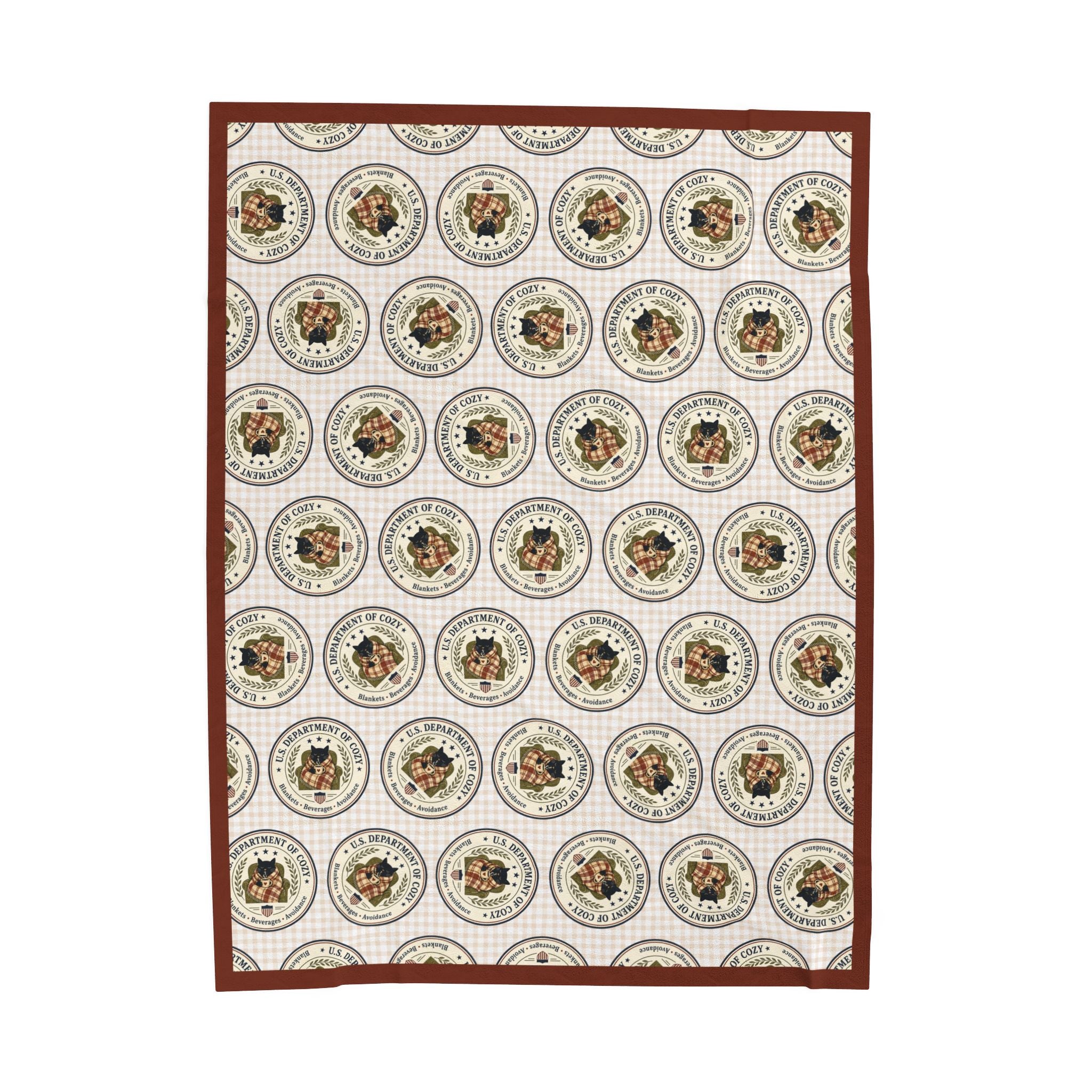 U.S. Department of Cozy Plush Blanket | Funny Cat Throw Blanket