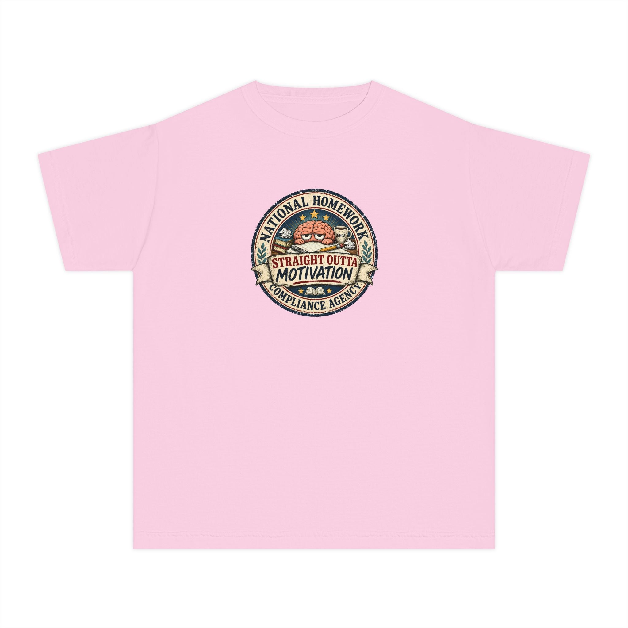 National Homework Compliance Agency Straight Outta Motivation Kids T-Shirt