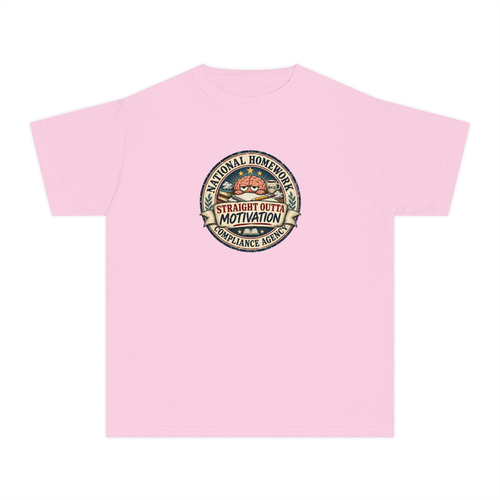 National Homework Compliance Agency Straight Outta Motivation Kids T-Shirt