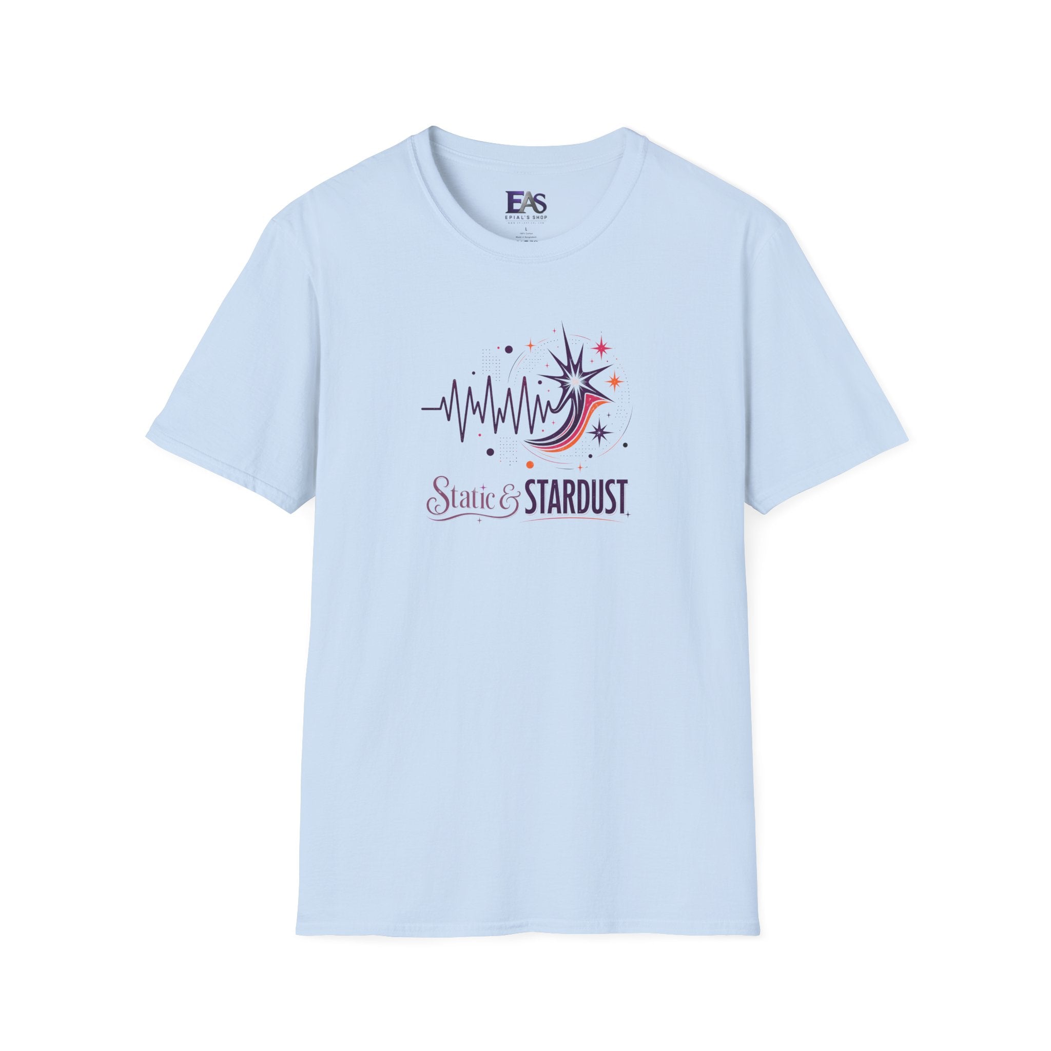 Static & Stardust Retro Epilepsy Awareness T-Shirt | Abstract Brainwave Tee