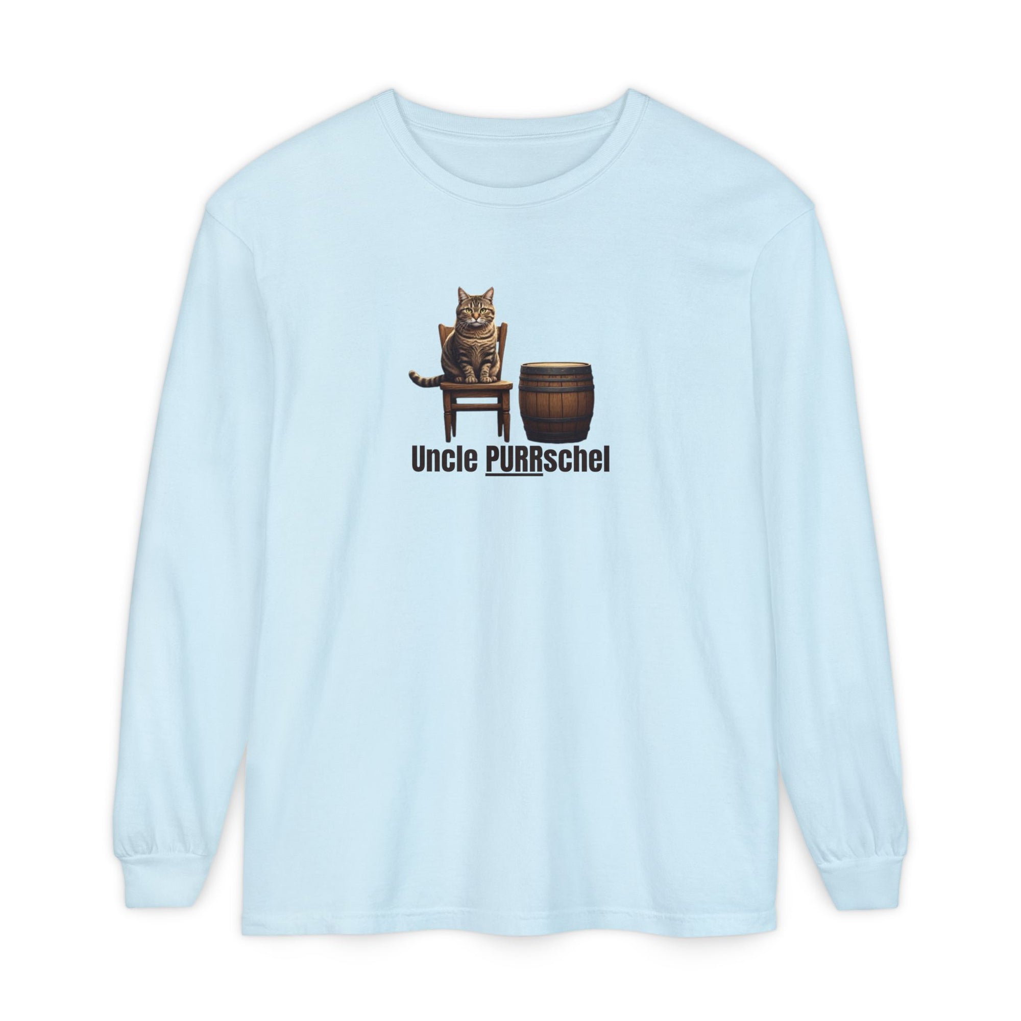 Uncle PURRschel Long Sleeve T-Shirt, Funny Cat Shirt