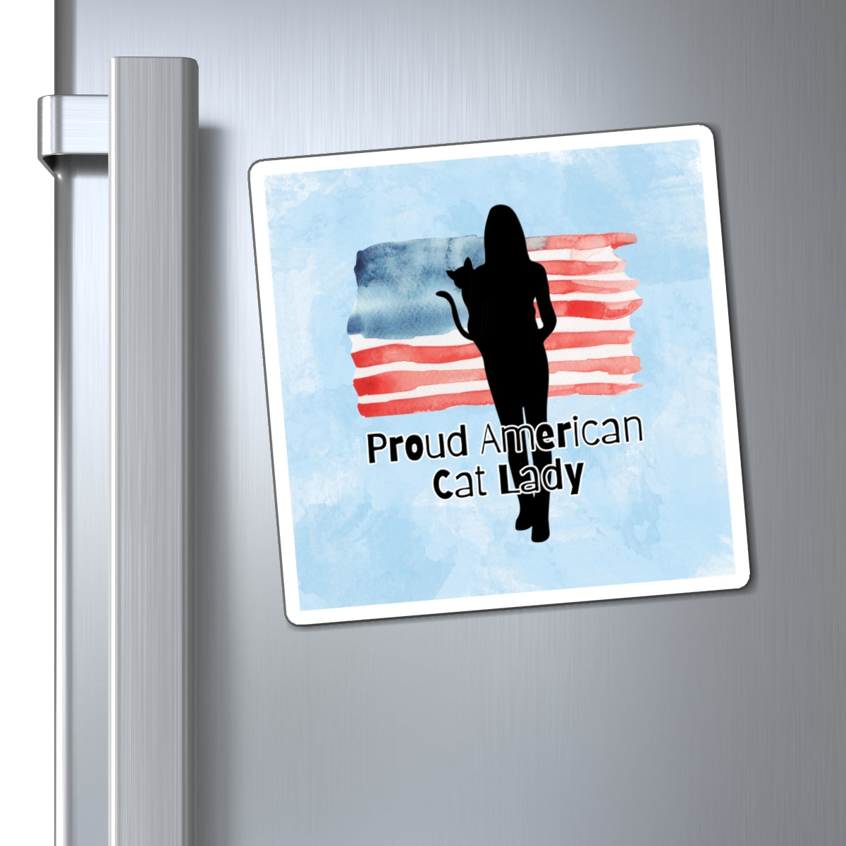 Proud American Cat Lady Magnet - Fun Decor for Cat Lovers
