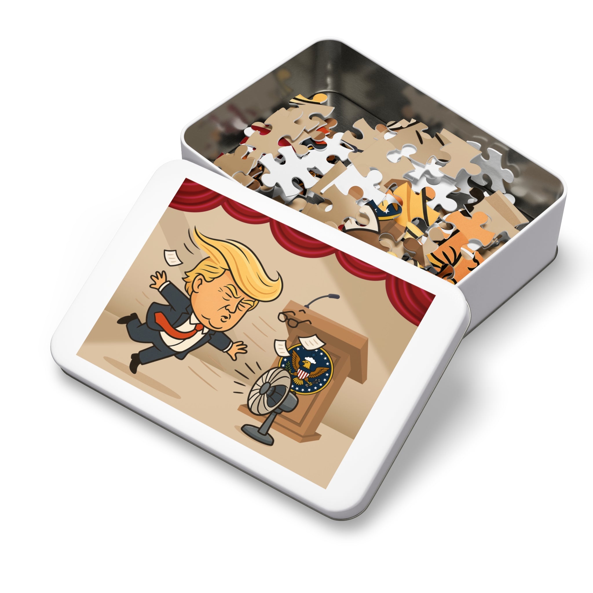 Combover Wind Tunnel Political Parody Jigsaw Puzzle