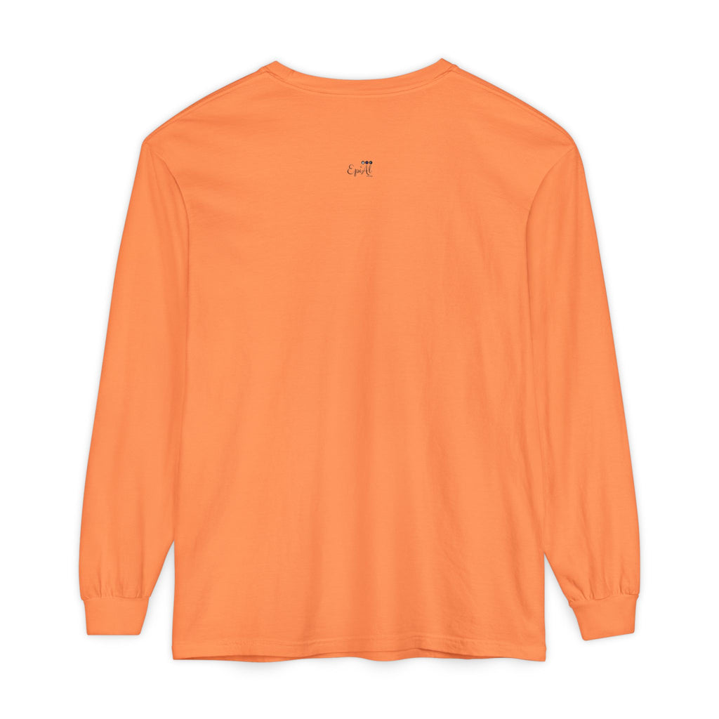 Halloween Cat Long Sleeve Tee, Unisex Spooky Shirt