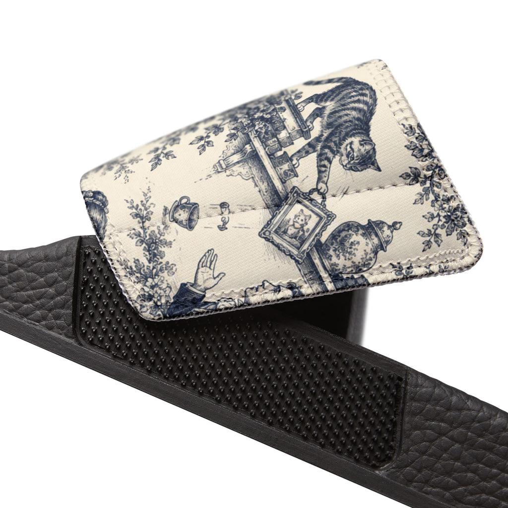 Toile Cats Slide Sandals (Removal Straps)